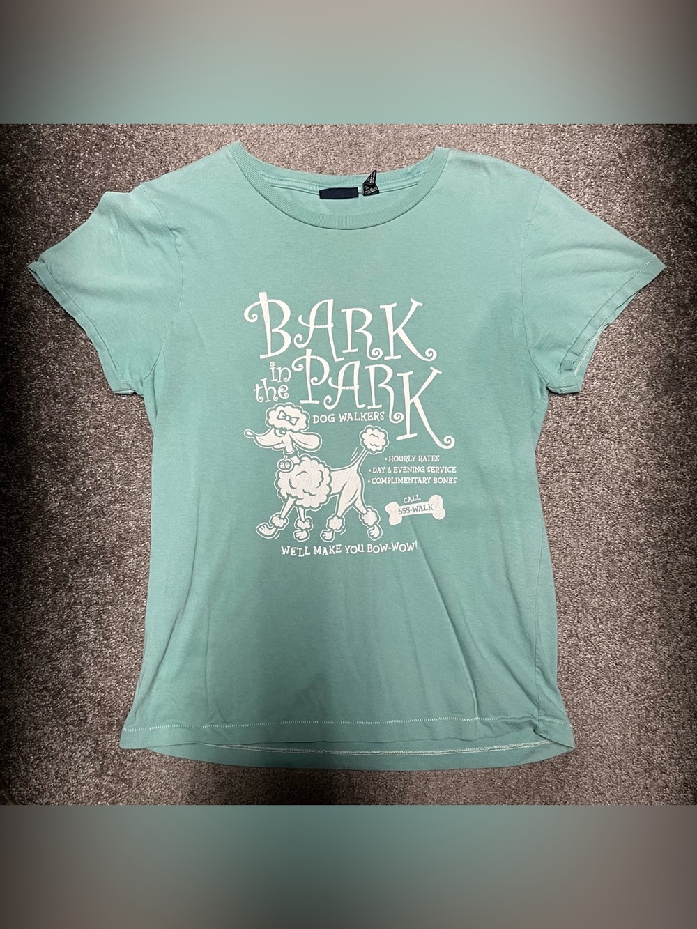 American Eagle Outfitters Mint Green 'Bark in the Park' Graphic Tee